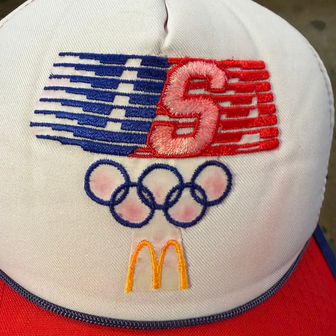 96s Made in USA 빈티지 맥도날드 올림픽 트러커 매쉬 볼캡 상품이미지4