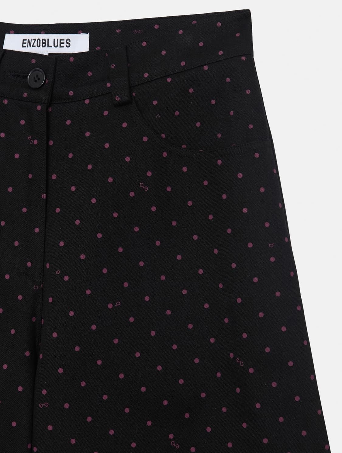 도트 코튼 와이드 팬츠 상품이미지2