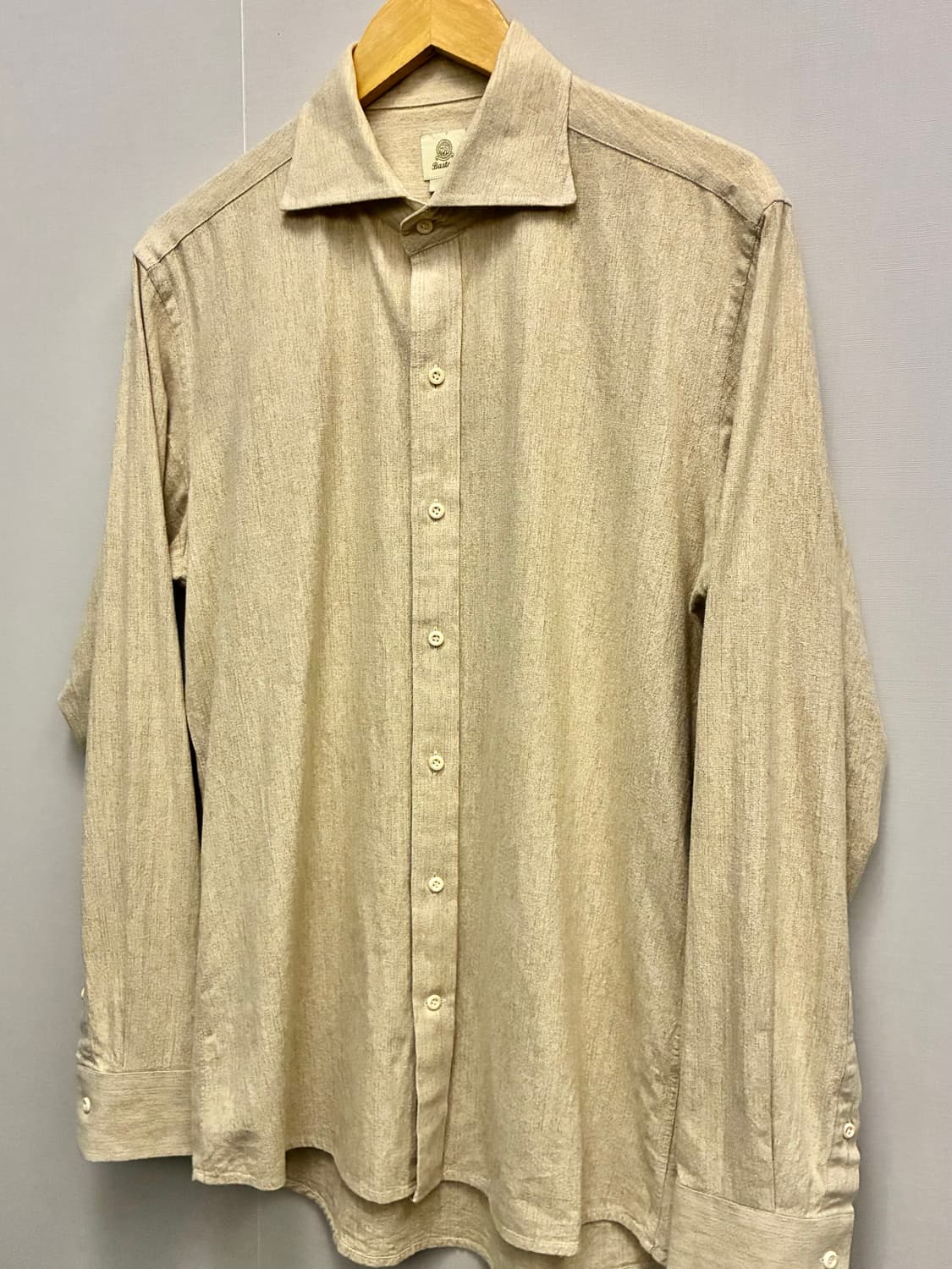 (L/103)Bastong 바스통 206-5 코튼 와이드카라 셔츠 상품이미지2