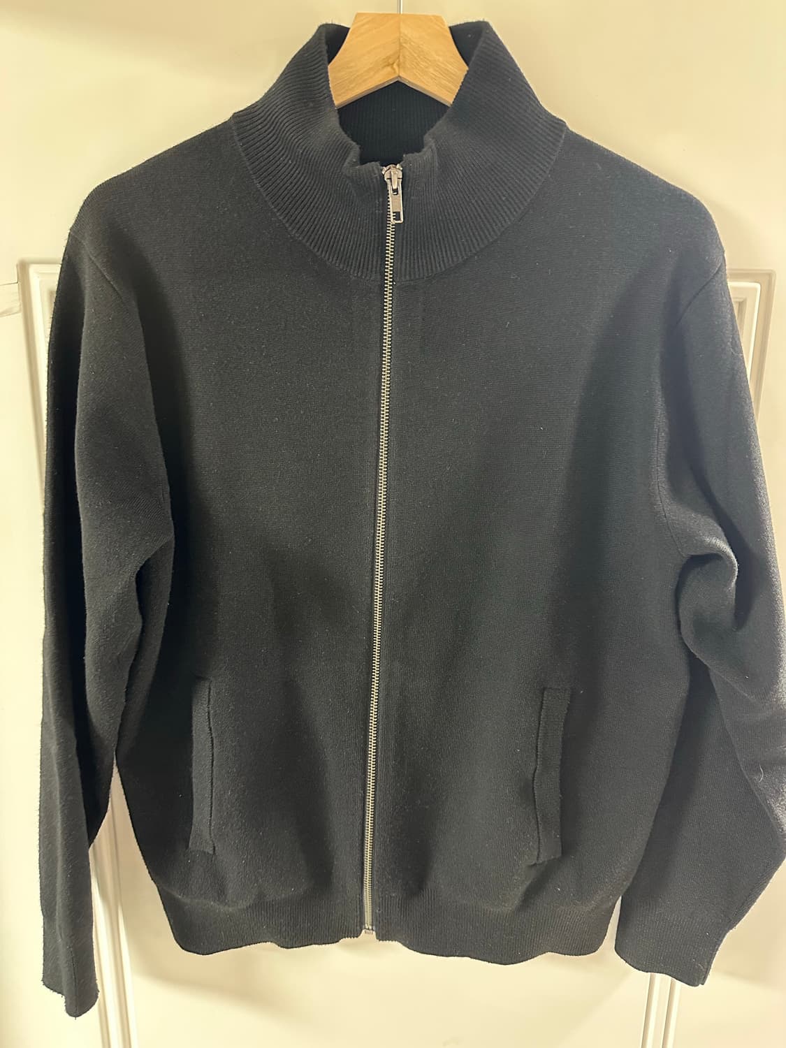 [S] 무인양품 MUJI 블랙 집업 가디건 상품이미지4