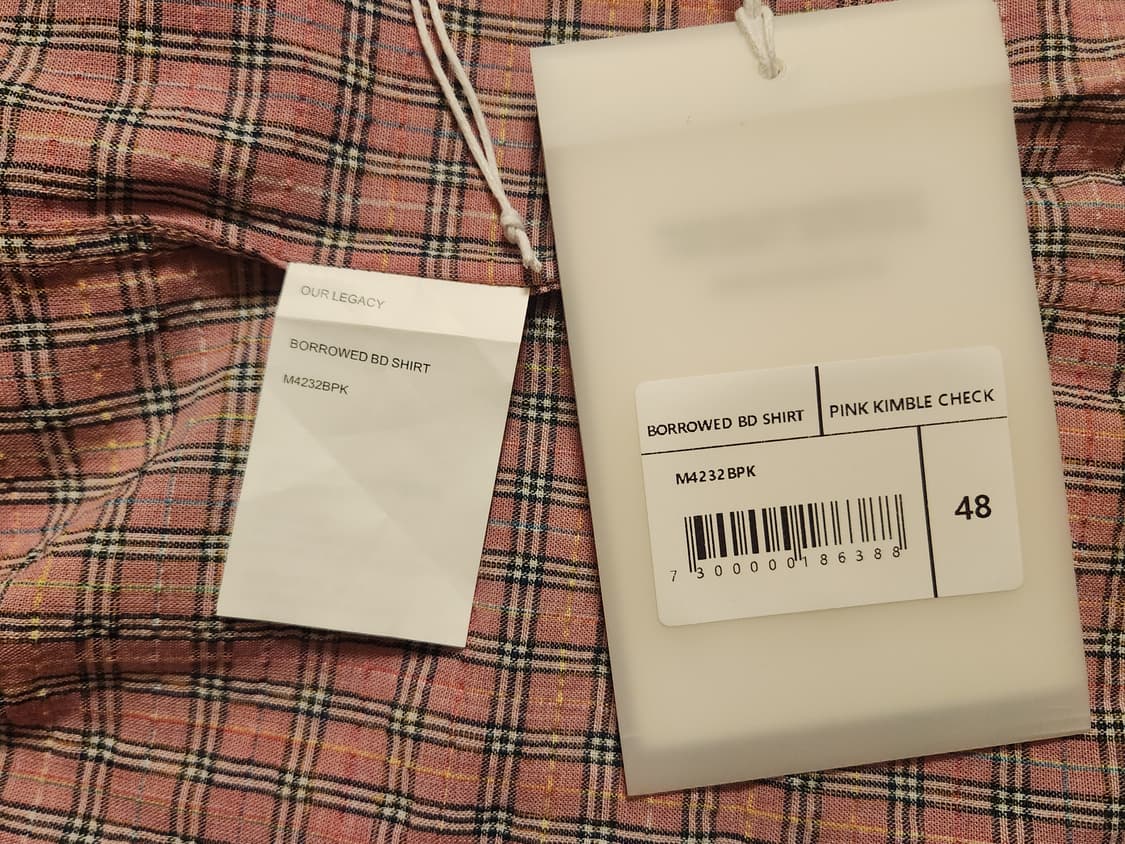 아워레가시 보로우드 핑크 킴블 체크셔츠 48 상품이미지4