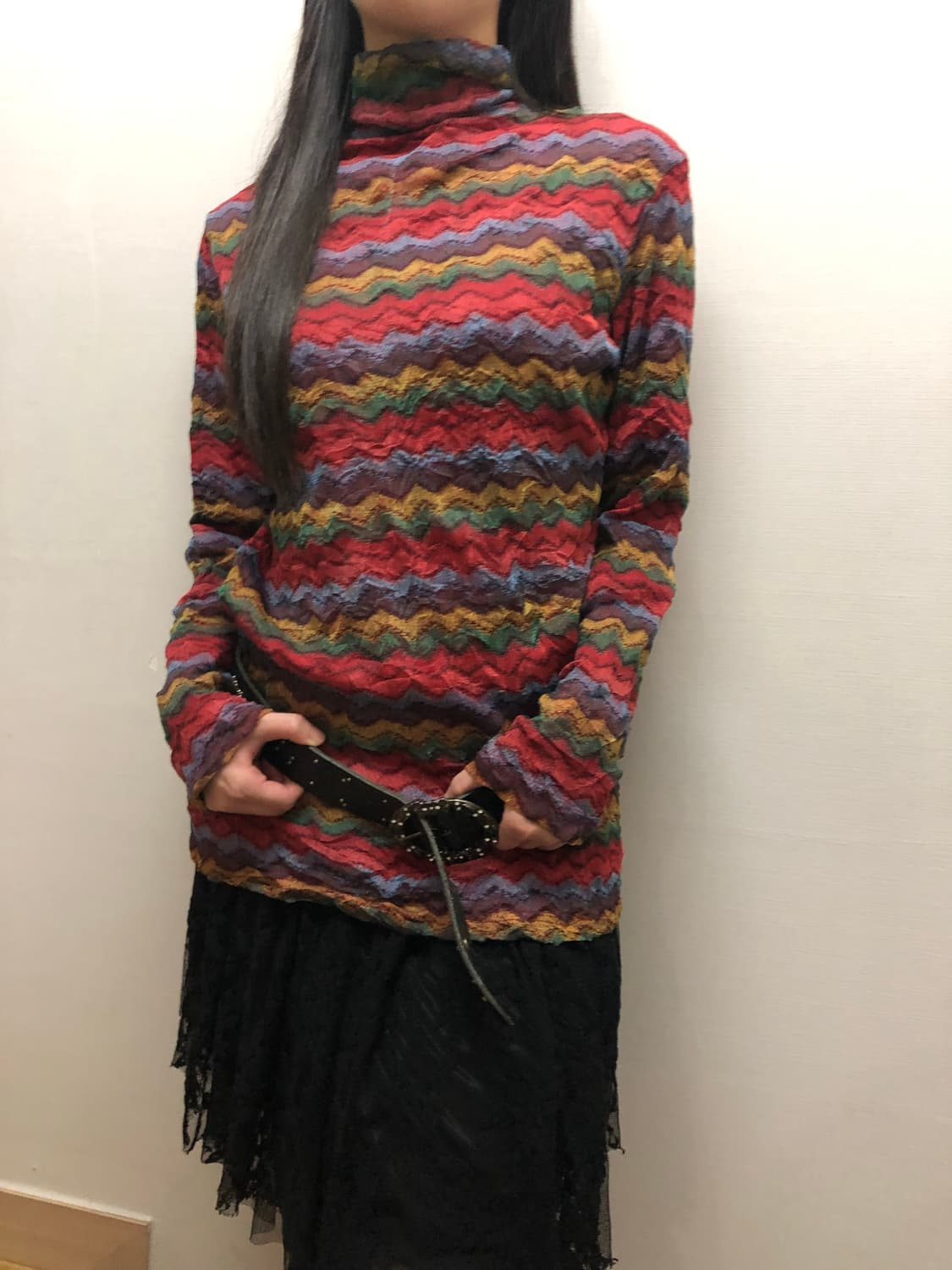 빈티지 히피 믹스컬러 스트라이프 탑 상품이미지6