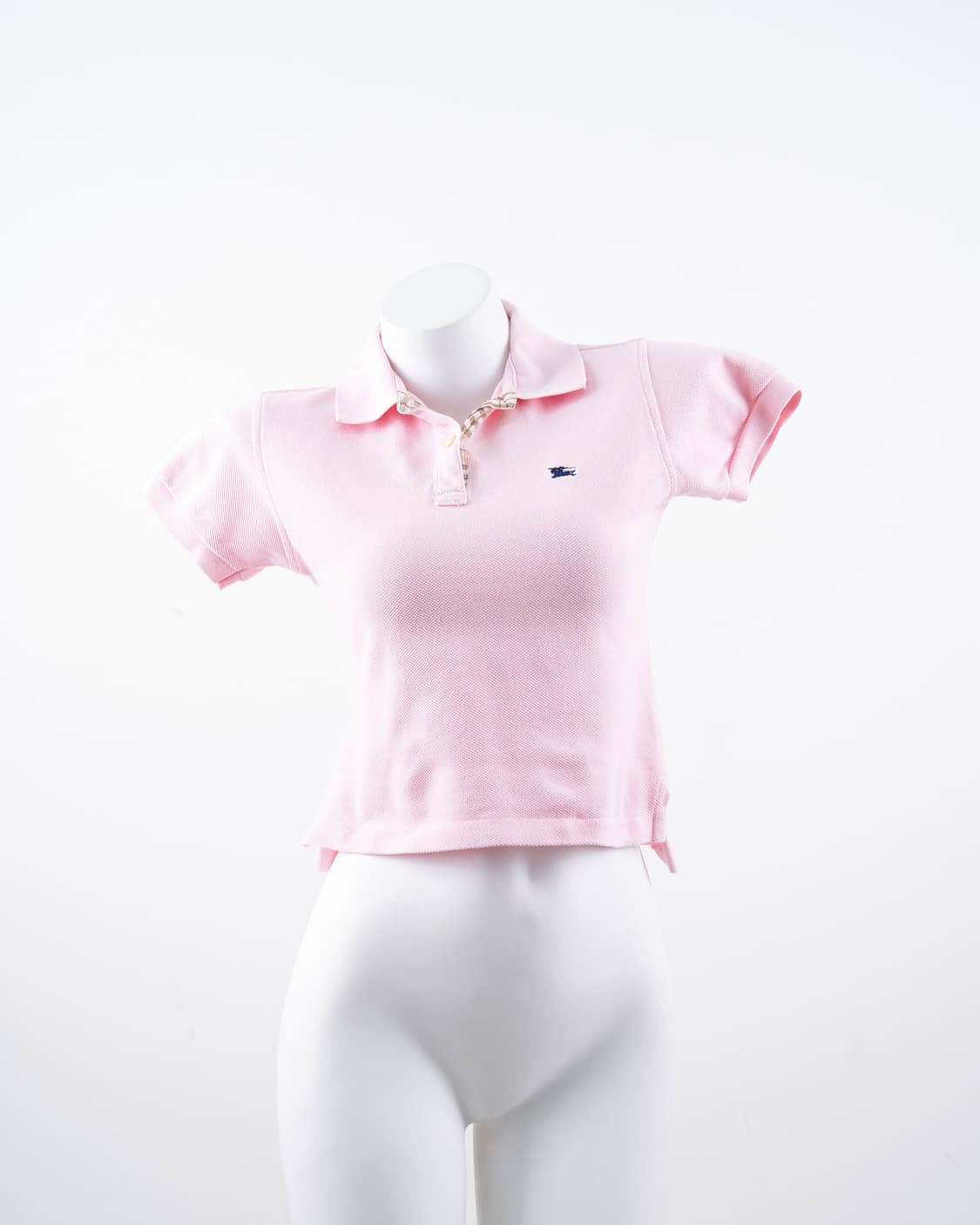 Burberry 런던라벨 베이비 핑크 카라 반팔티 상품이미지1