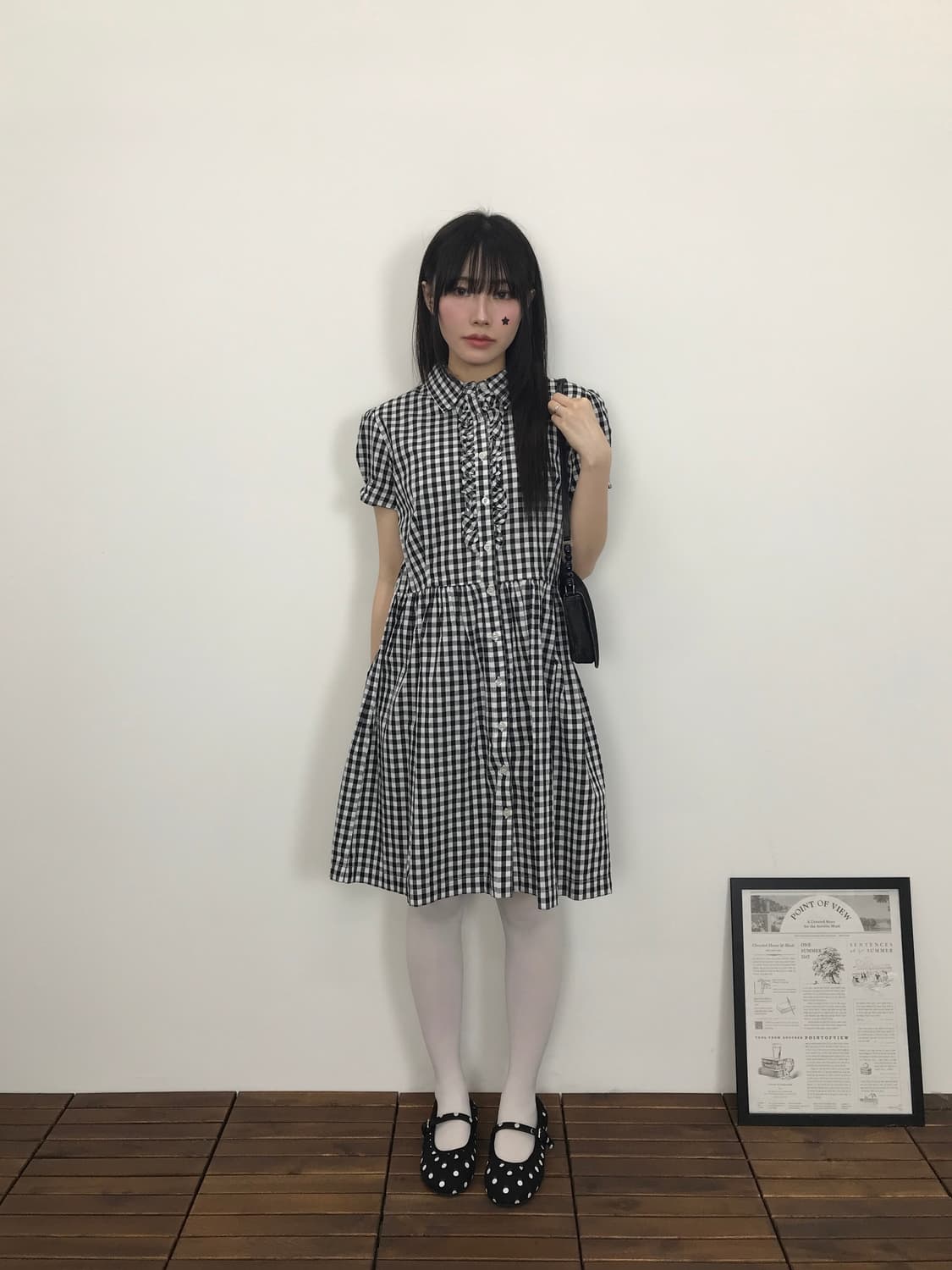 'Ryu Ryu' Checked Midi Onepiece 상품이미지1