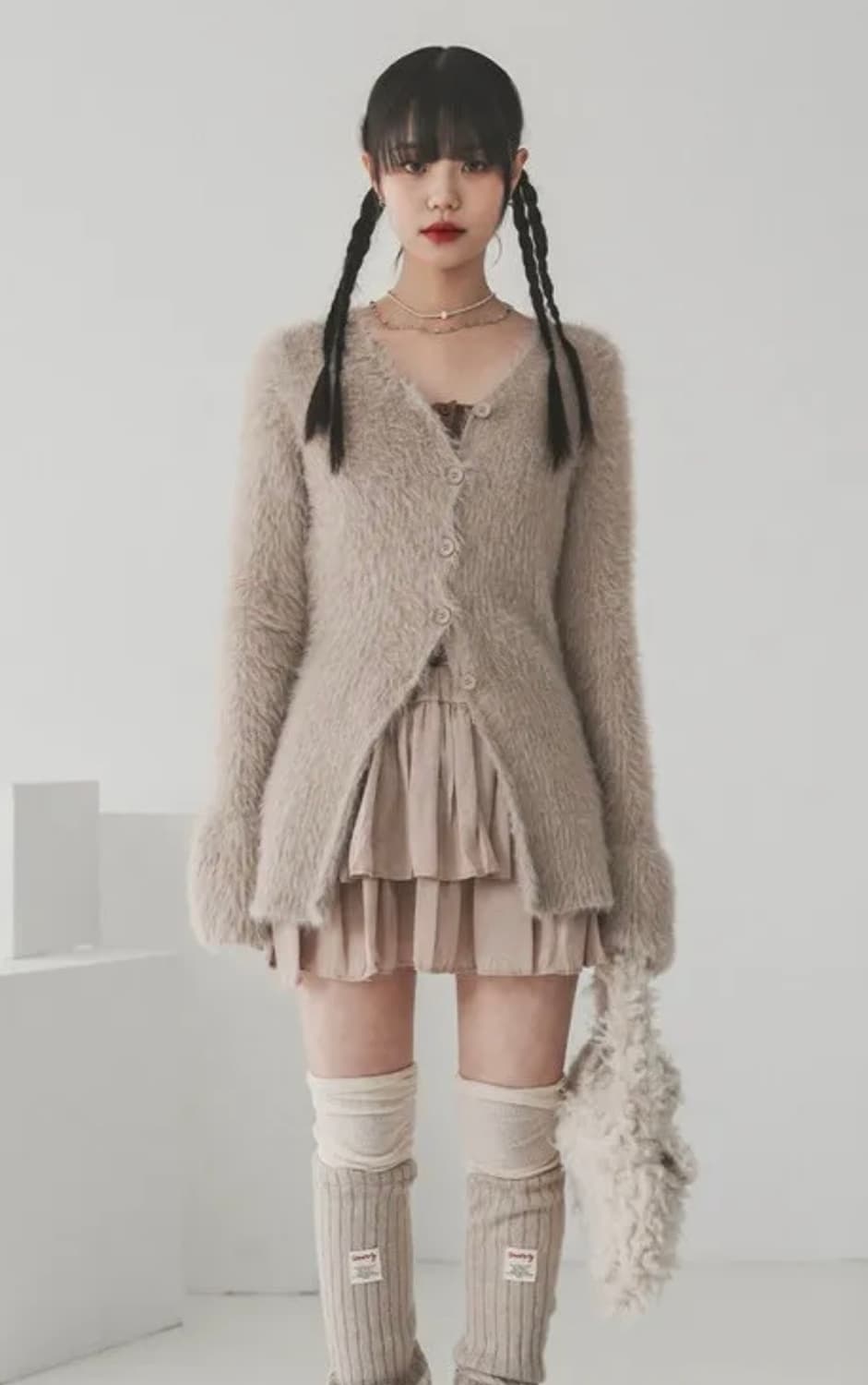 앙고라 브이넥 가디건 상품이미지1