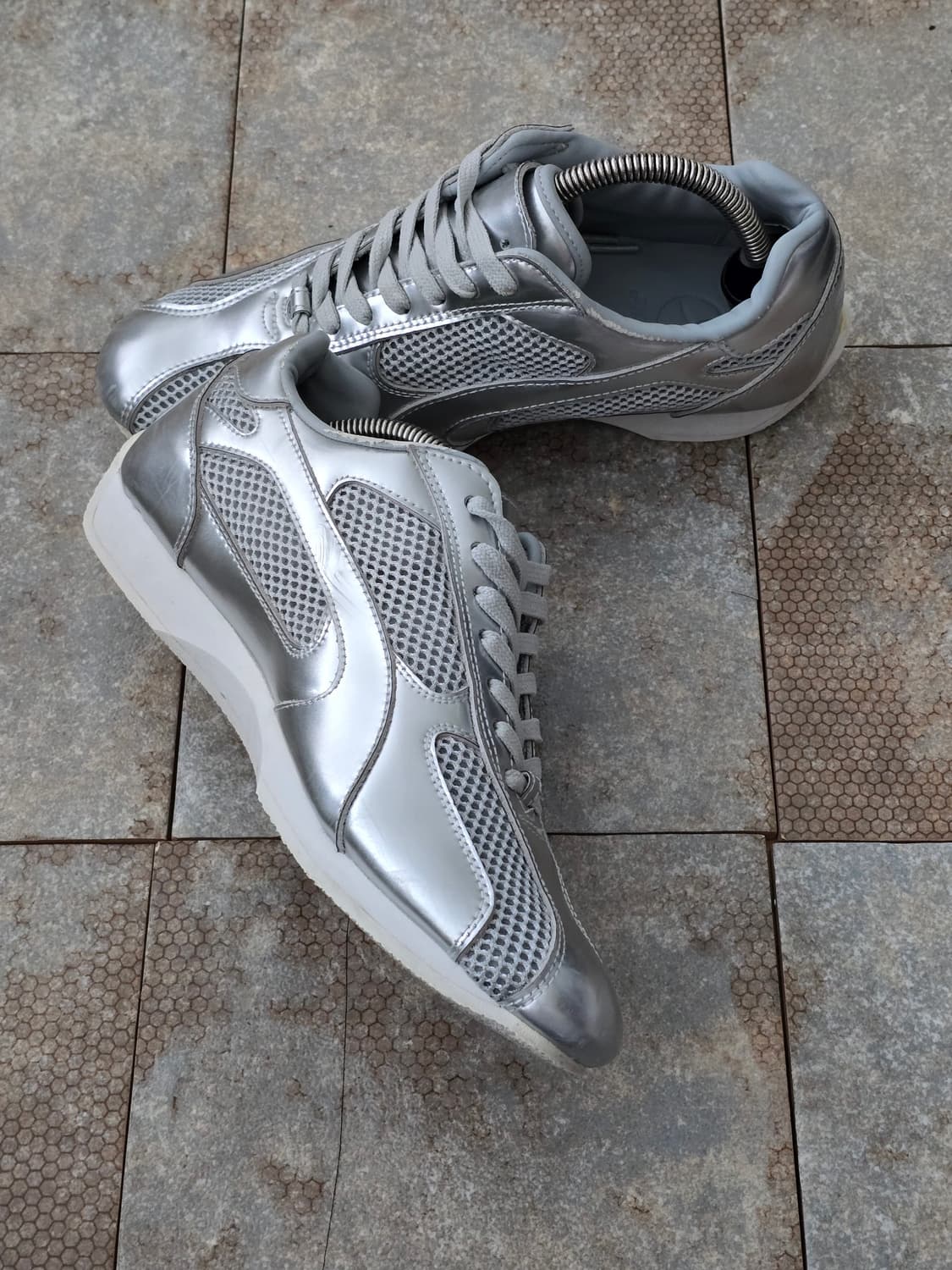 (235)야세 스파이더 레더 실버 상품이미지3