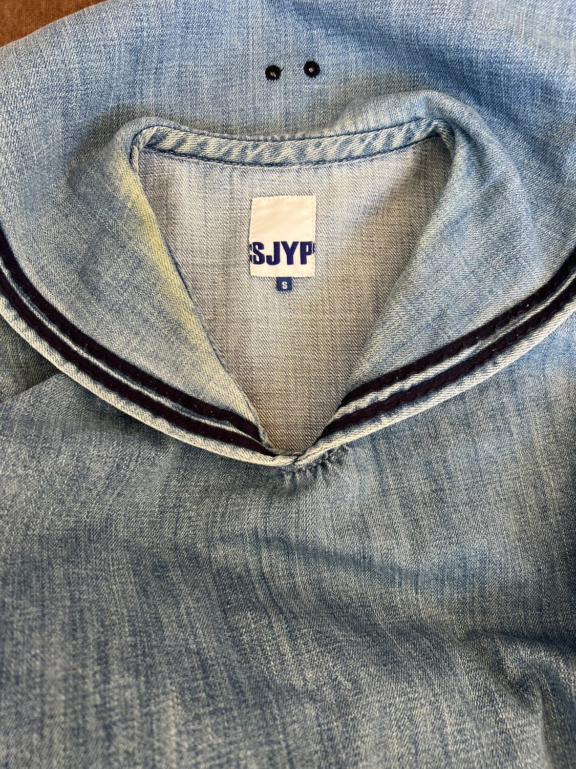 에스제이와이피 SJYP 여성 데님 세일러카라블라우스 상품이미지6