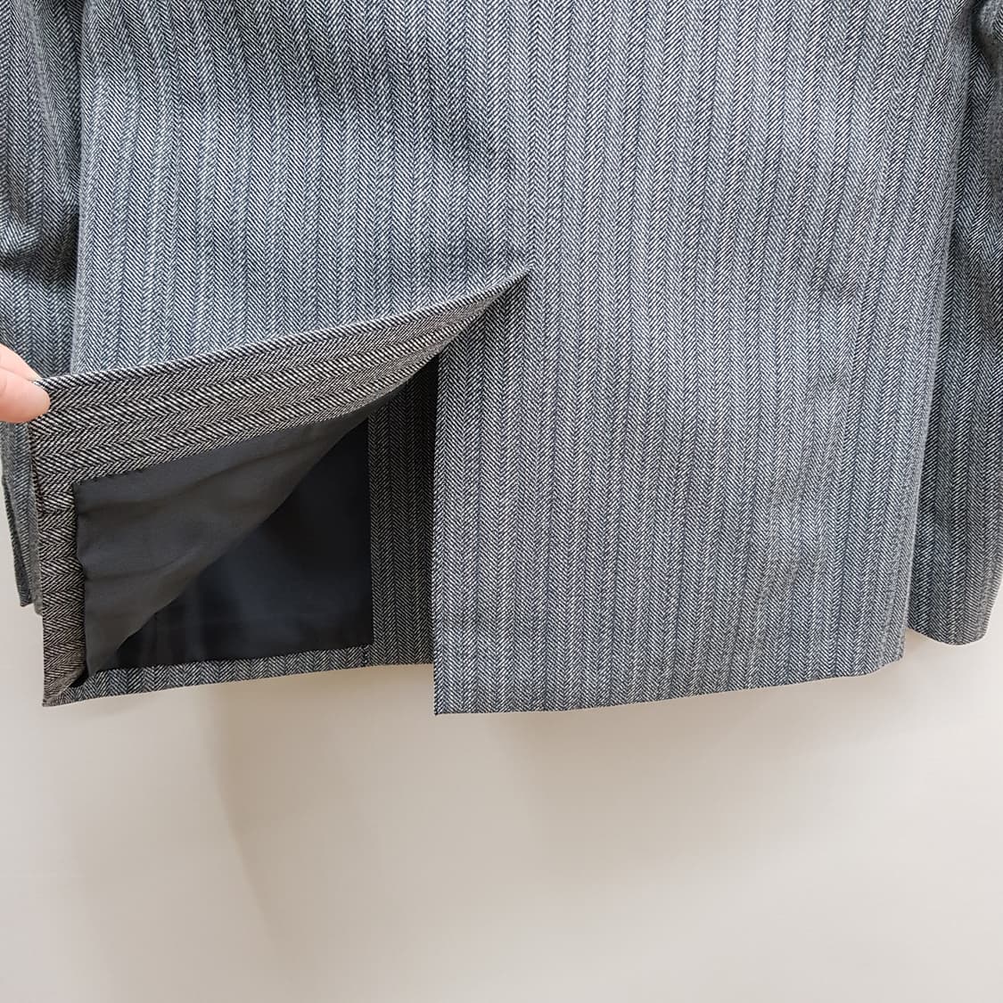 한섬 시스템 SYSTEM 2021 헤링본 울 블렌드 자켓 95사이즈 상품이미지5