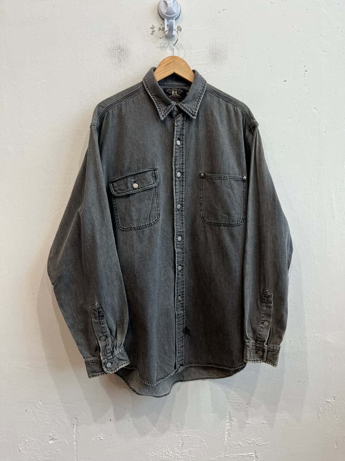 90s RRL 더블알엘 데님 셔츠 XL 상품이미지1