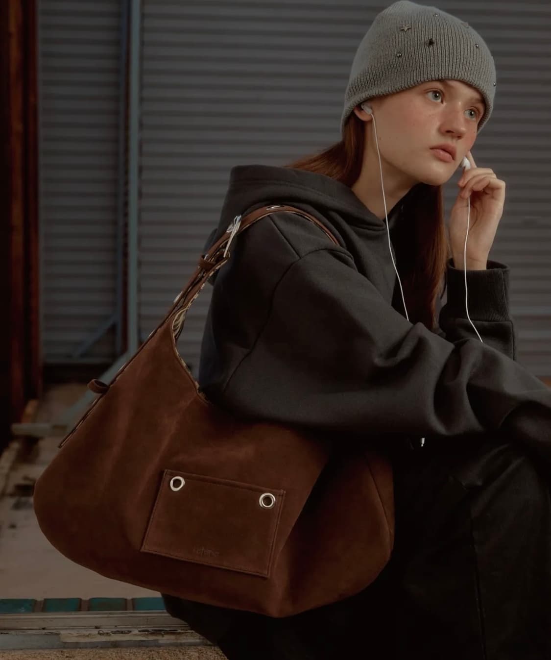 레터리 leterie 레오파드 브라운 버클 리버시블 숄더백 상품이미지1