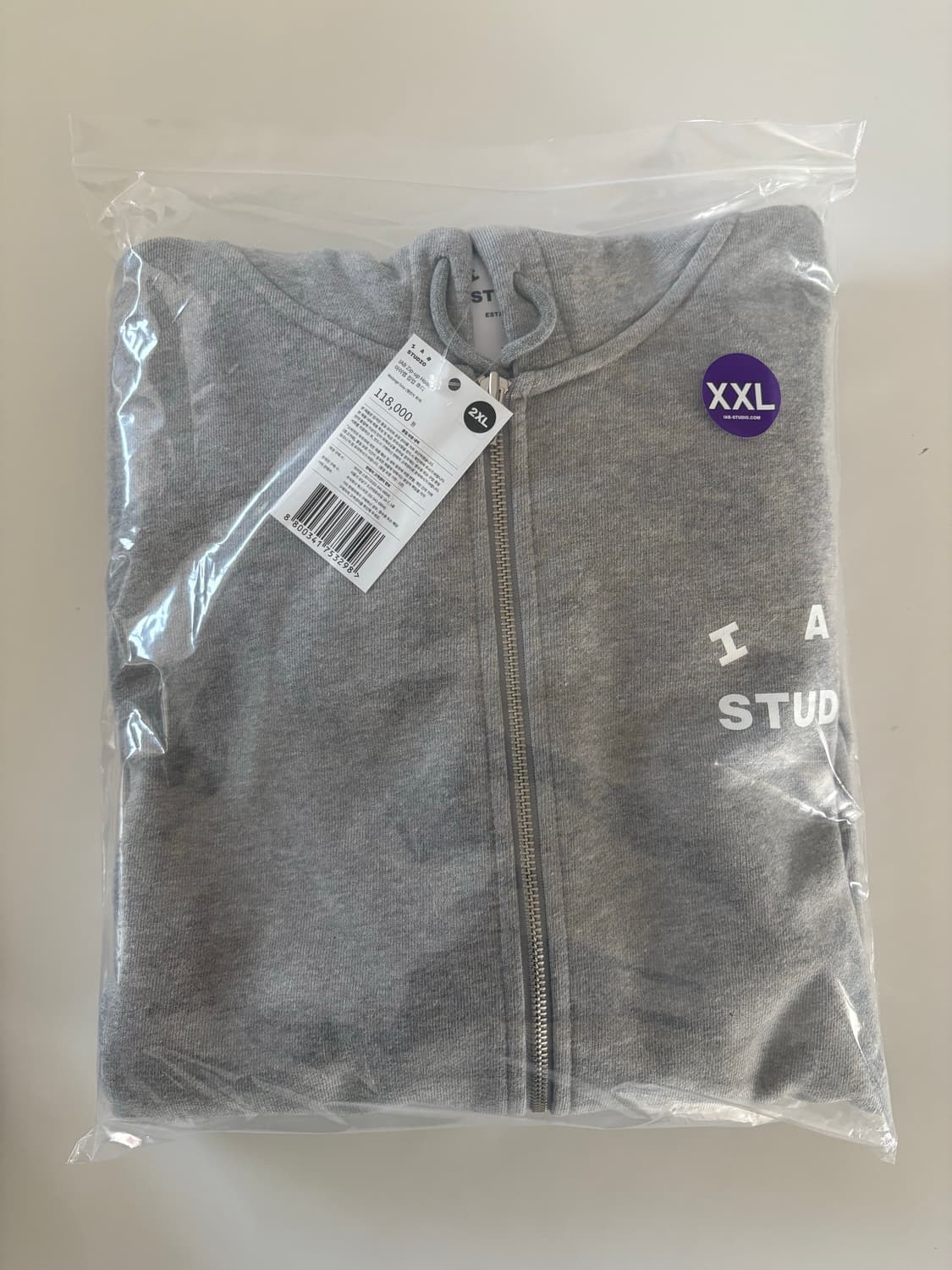 [XXL]아이앱 후드집업 그레이 26ss 상품이미지1