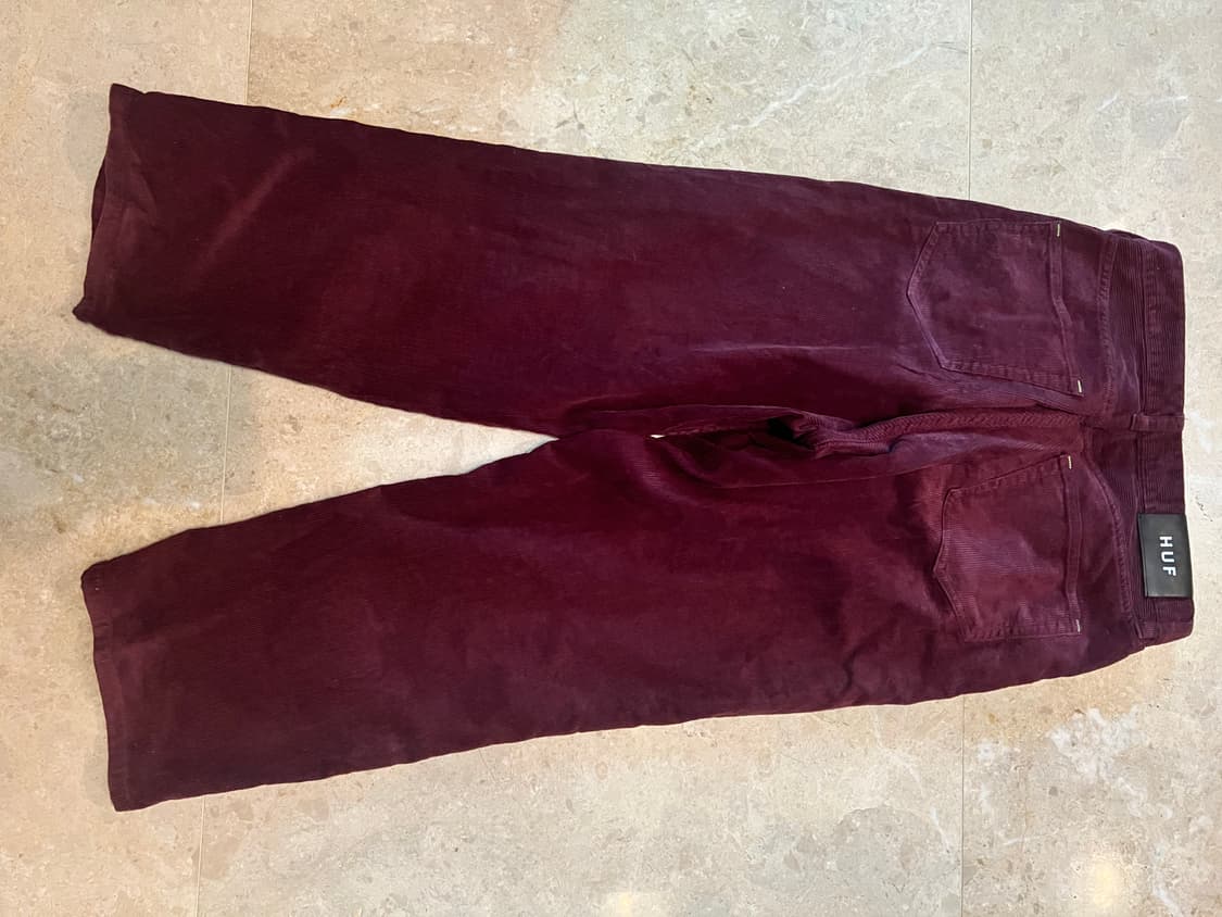 허프 버건디 코듀로이 스케이트팬츠 상품이미지3