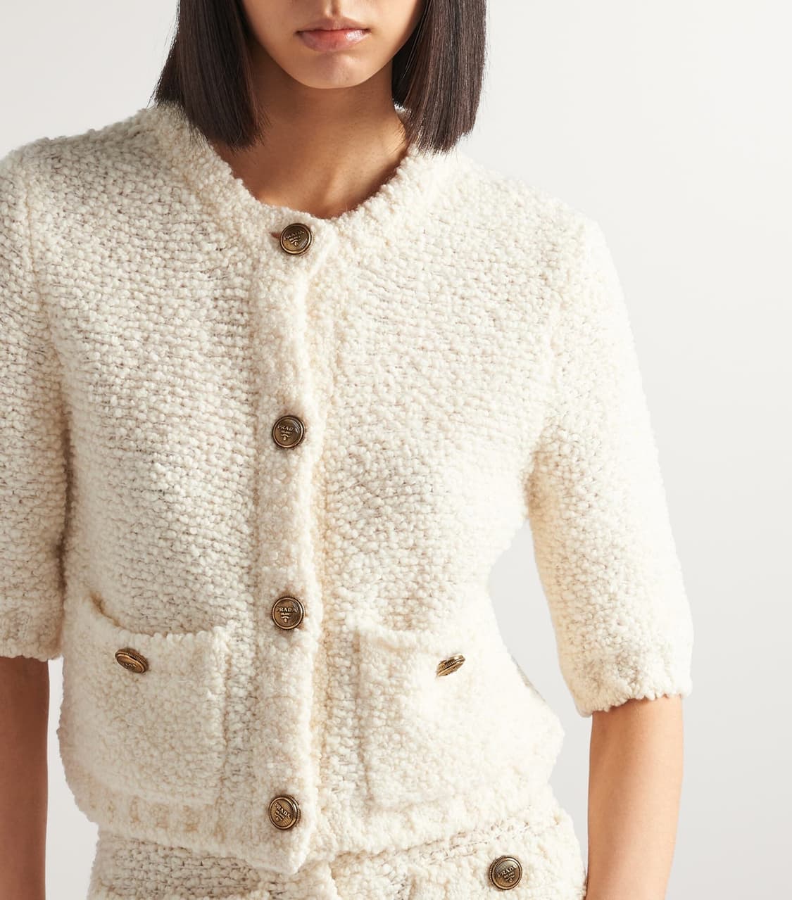프라다 23FW 부클레 모헤어 니트 가디건 상품이미지8