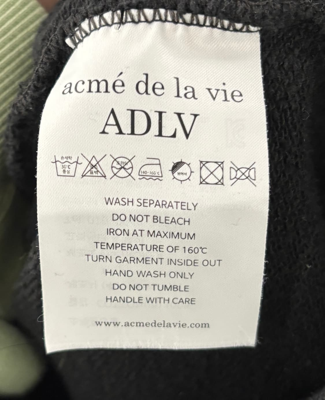 아크메드라비 ADLV 블랙 후드티 상품이미지5