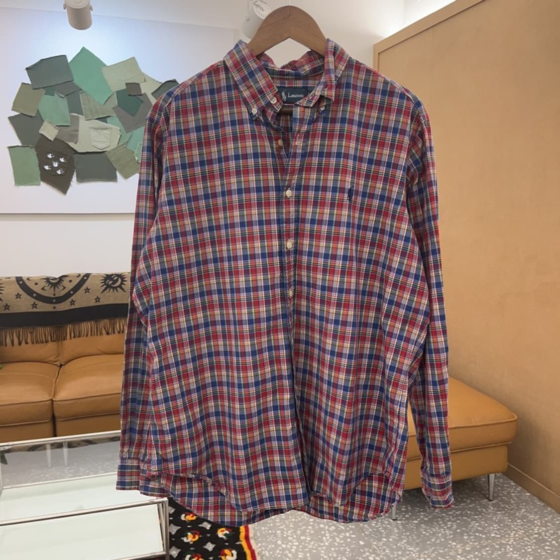 폴로 랄프로렌 빈티지 컨트리 레트로 체크 셔츠 L C08259 상품이미지3