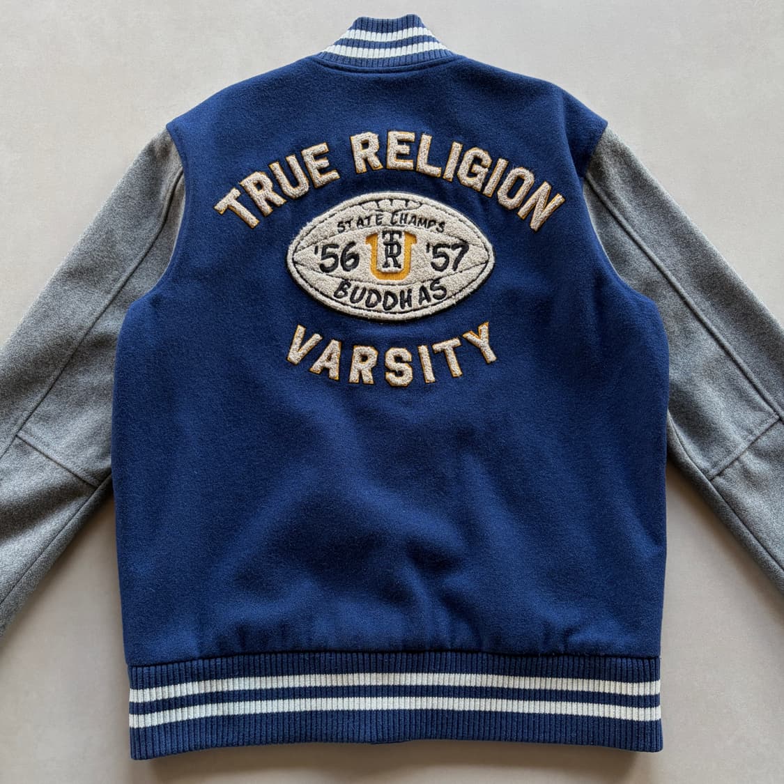 [M]트루릴리젼 ture religion 울 바시티 자켓 상품이미지3