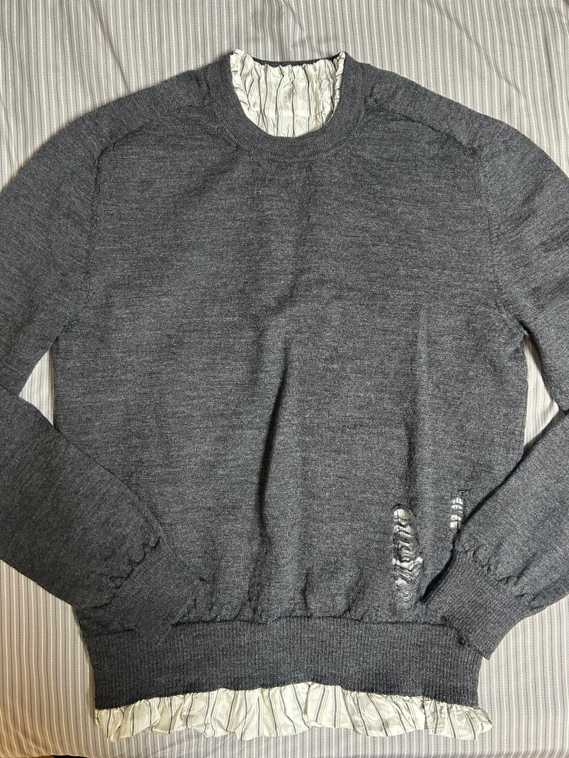 [L] margiela distressed layerd knit 상품이미지1