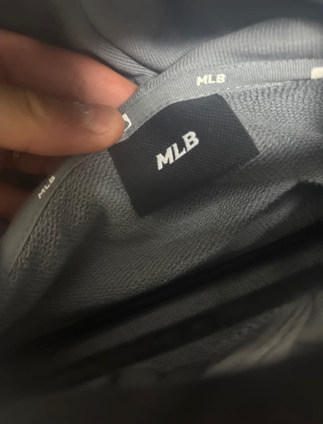 급처합니다 MLB 베이직 헤비웨이트 오버핏 후드티 B (Grey) 상품이미지4