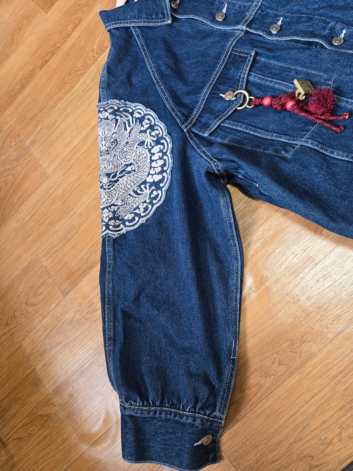 교집합X악오 청롱포 진청 자켓 상품이미지5