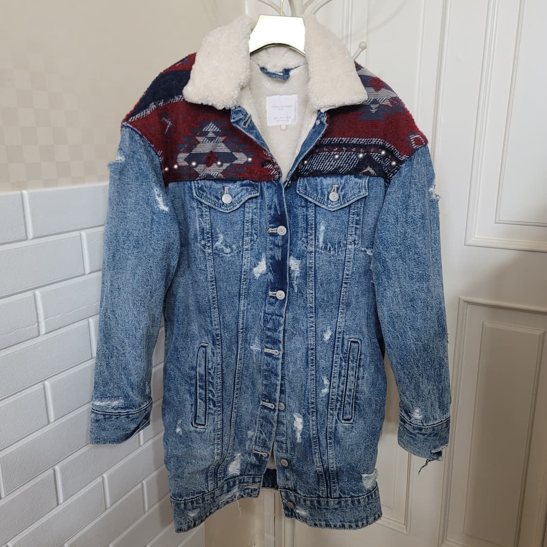 자라 뽀글이 데님 자켓  상품이미지1