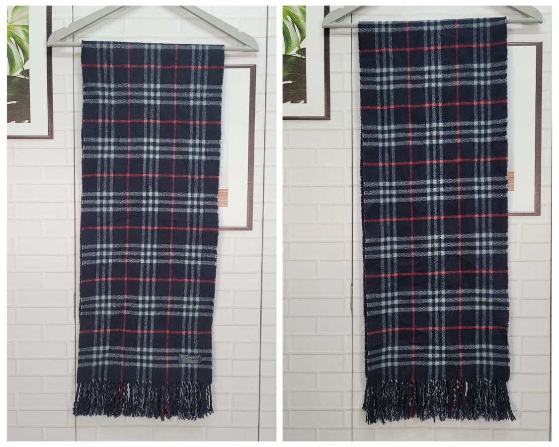 버버리 런던 100% 캐시미어 체크 머플러 목도리 남여공용 상품이미지2