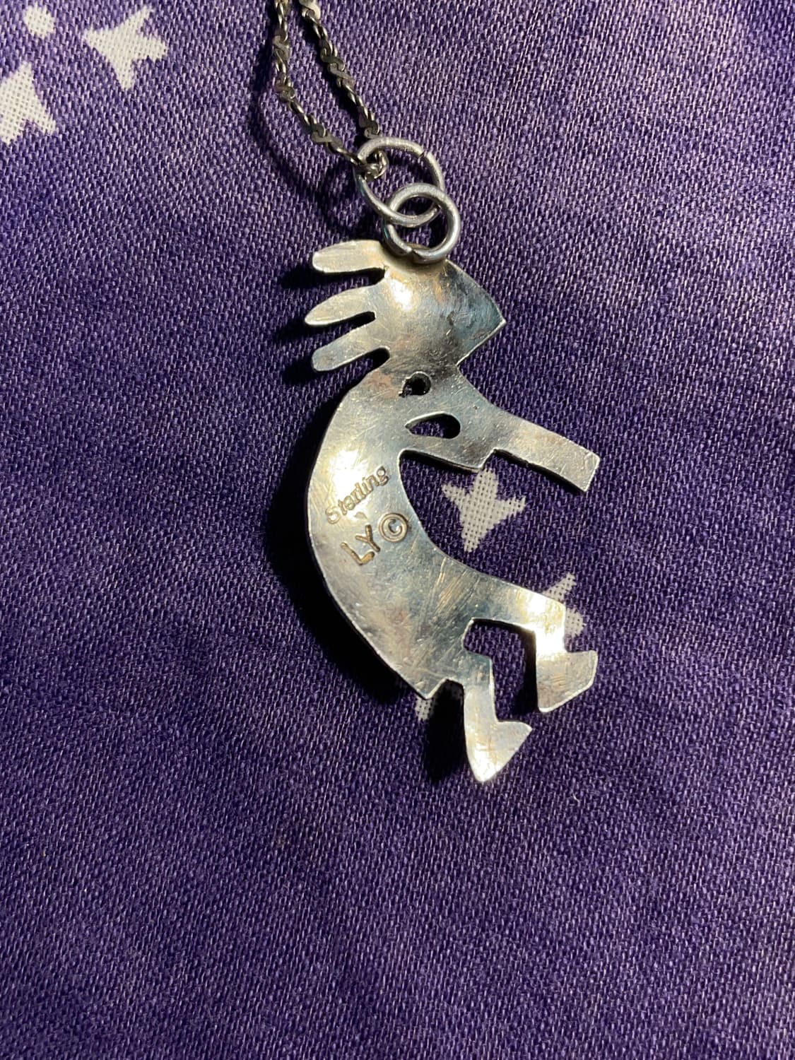 Navajo 925 Silver Kokopelli Necklace 상품이미지5