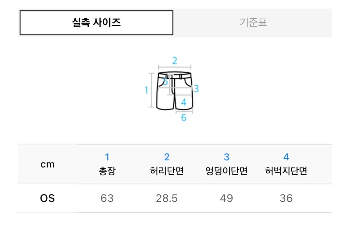 오호스 러프컷 하프팬츠 차콜 상품이미지2