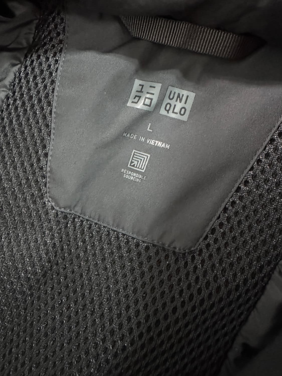 유니클로 하이브리드 우모 다운 코트 L 그레이 상품이미지3