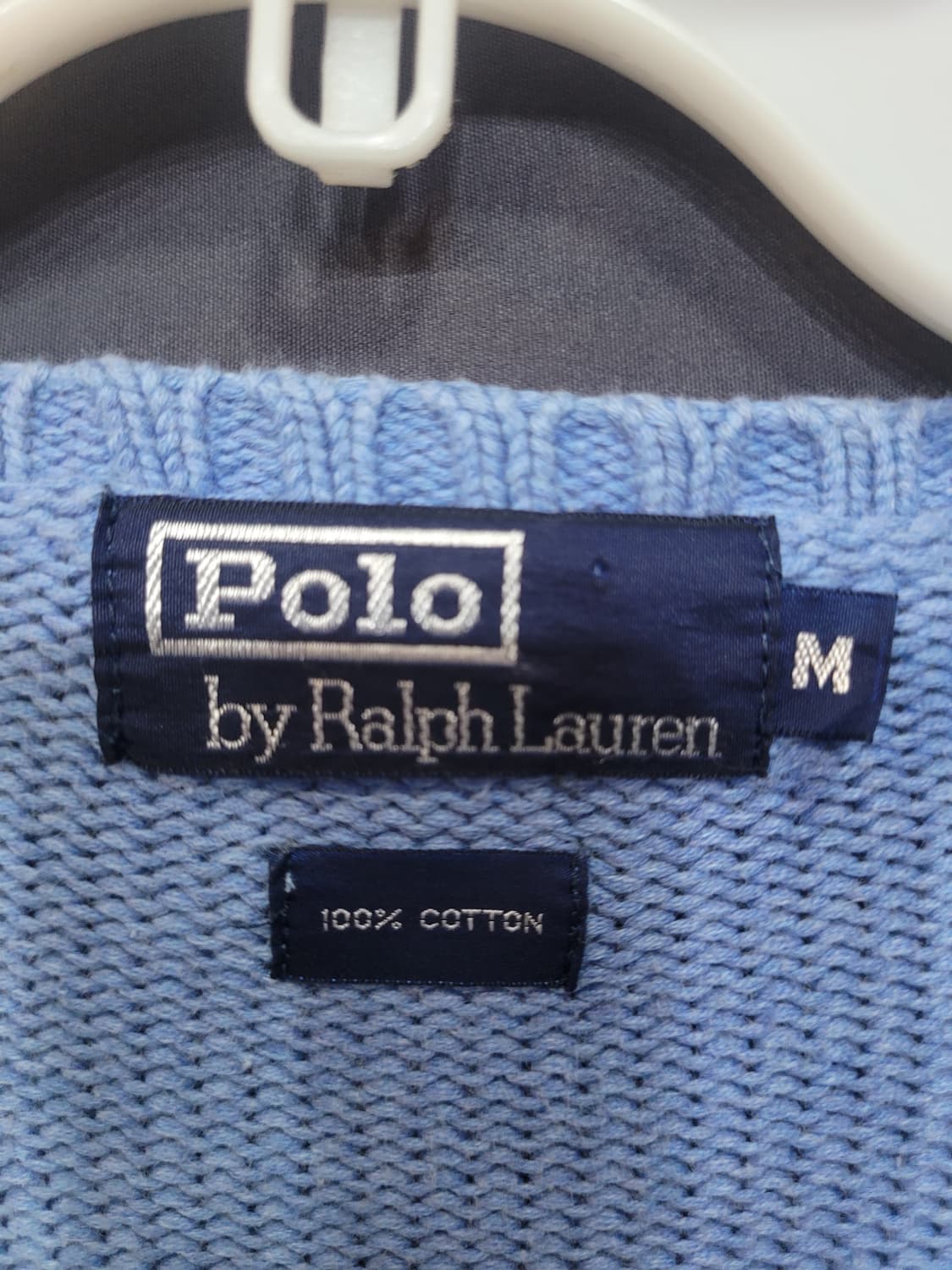 Ralph Lauren 랄프로렌 빈티지 스카이블루 브이넥 니트 상품이미지4
