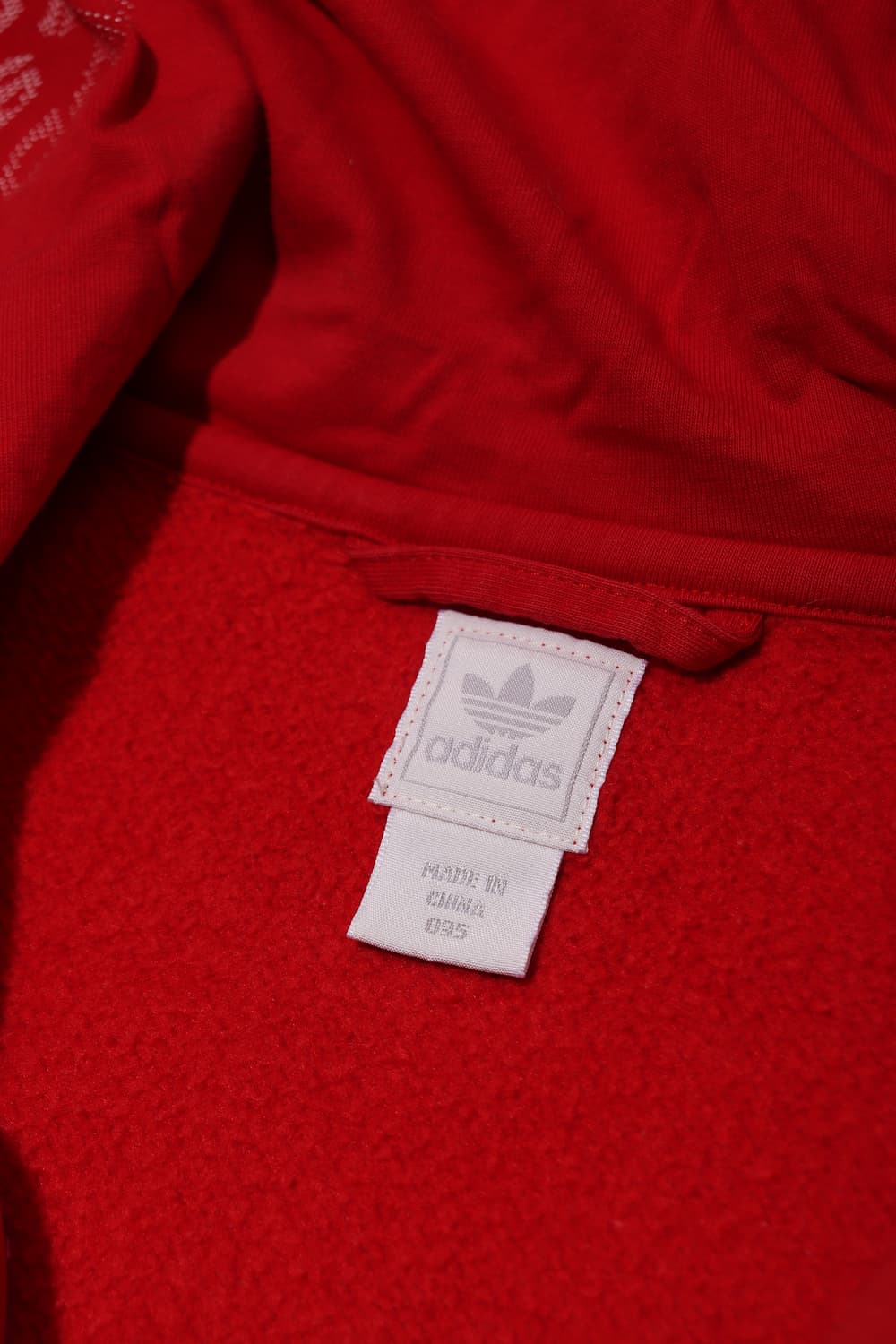 ADIDAS 기모 레드 후드 집업 size 95 상품이미지5