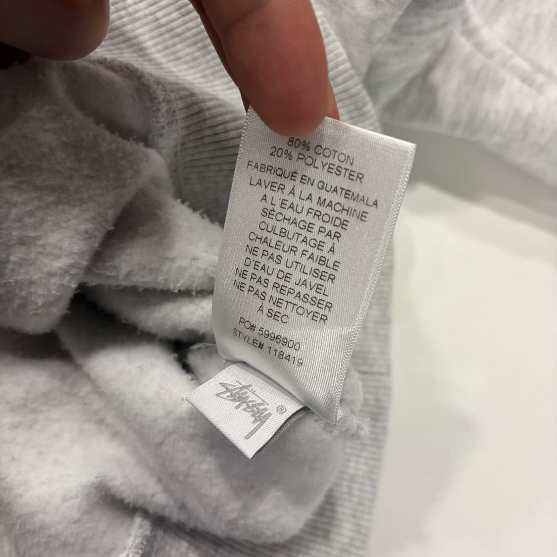 [M] 21ss 스투시 베이직 로고 맨투맨 회색 B862 상품이미지8