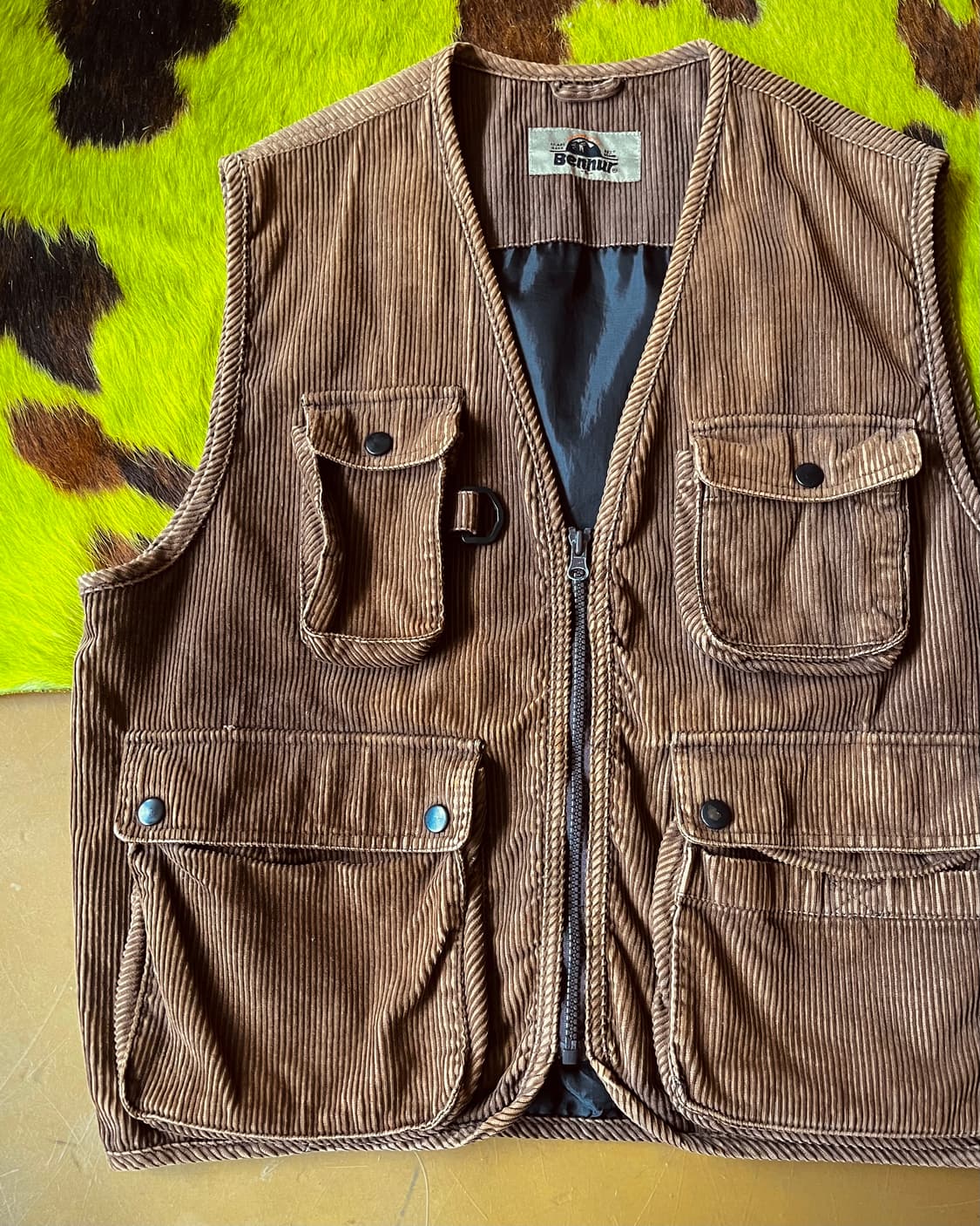 1990s Ben hur Corduroy Utility Work Vest 상품이미지6