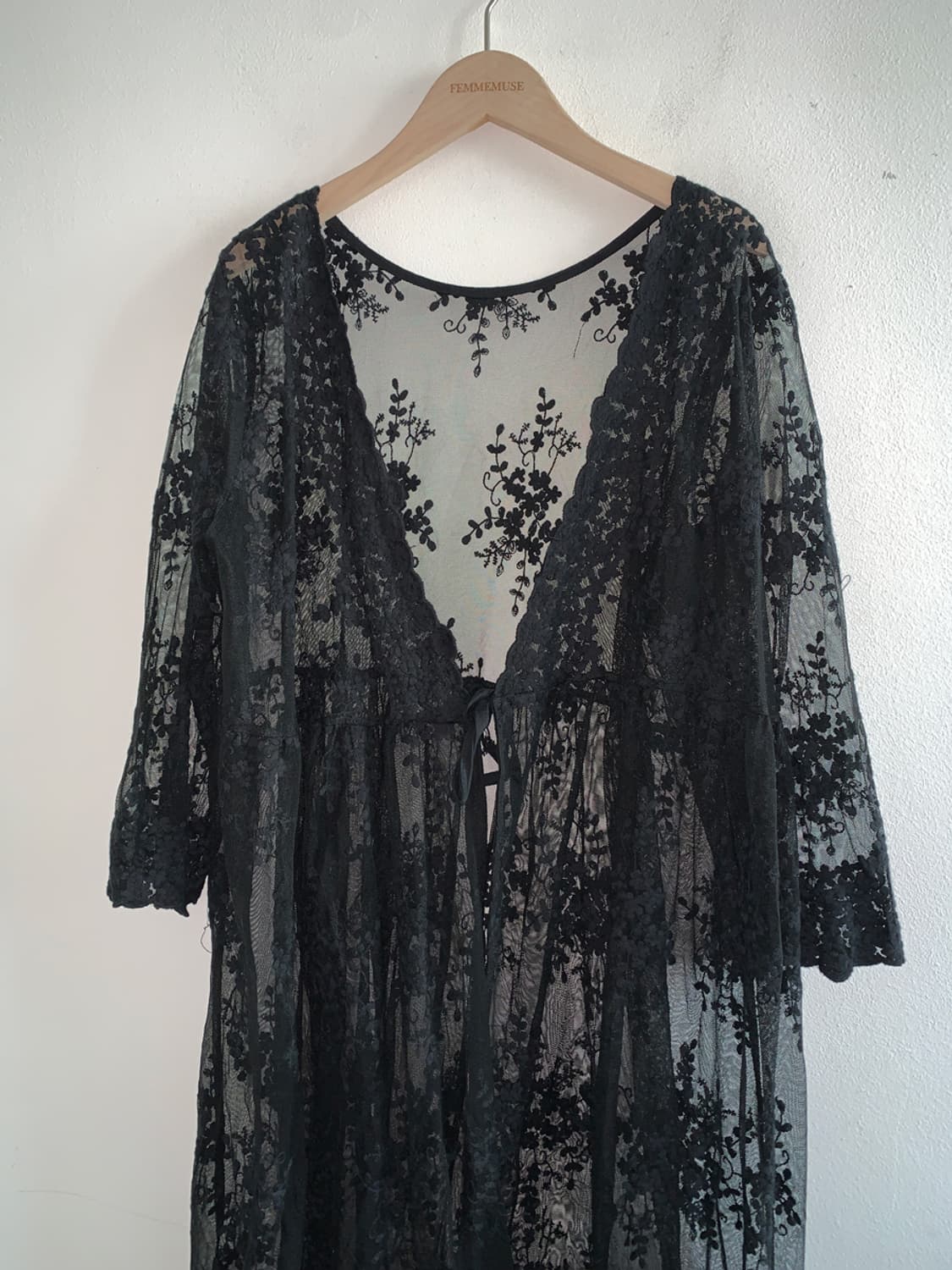See through lace cardigan 상품이미지2