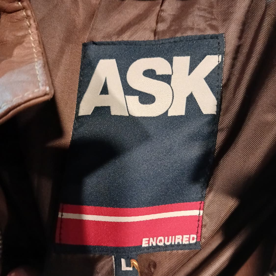 ASK 빈티지 레더자켓 가죽자켓 브라운 상품이미지3