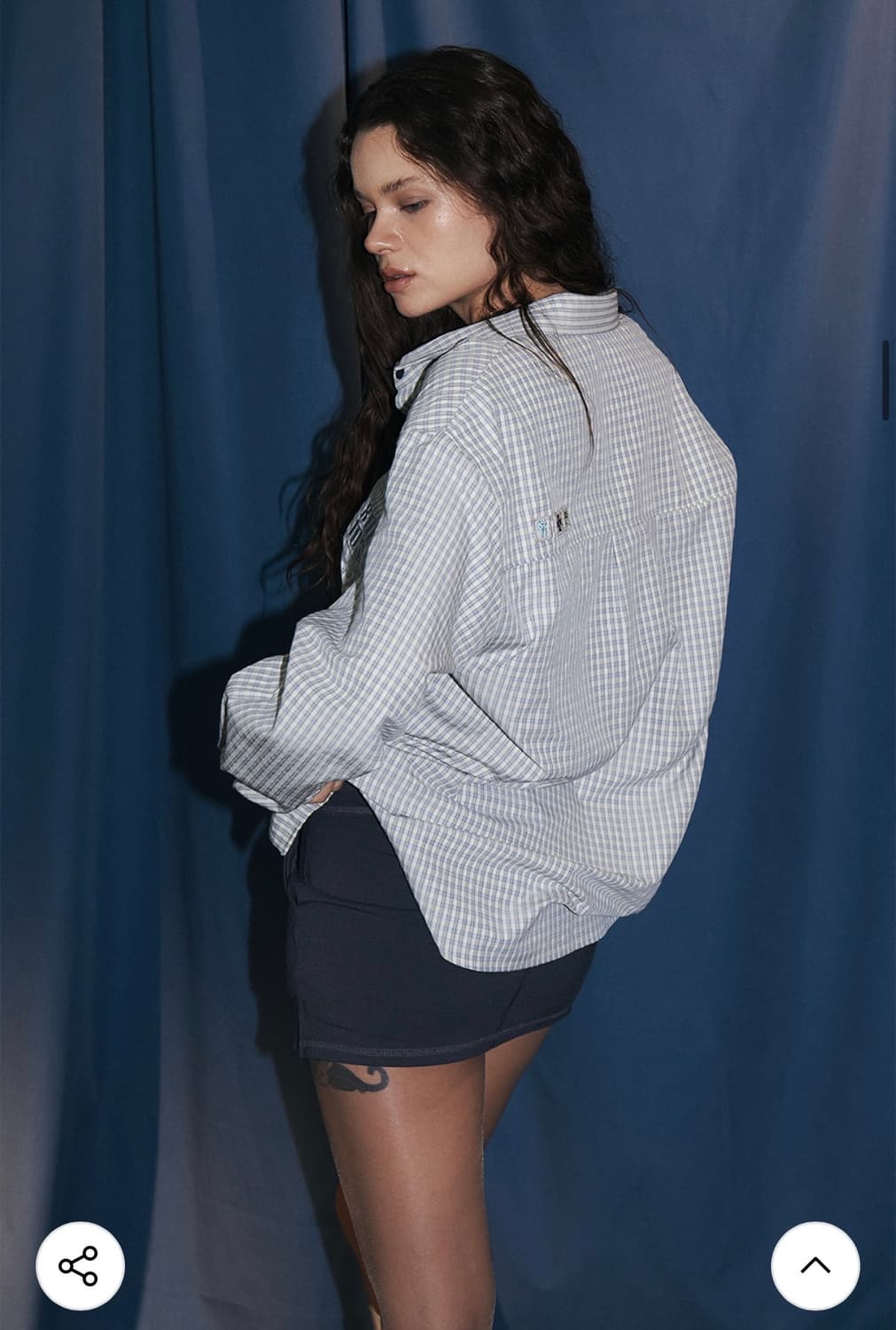 플리즈노팔로우 Taryn Patch Check Shirt 팝니다. 상품이미지2