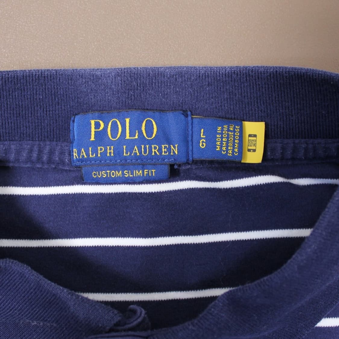 Polo 폴로 랄프로렌 QR인증 클래식 스트라이프 반팔  상품이미지4