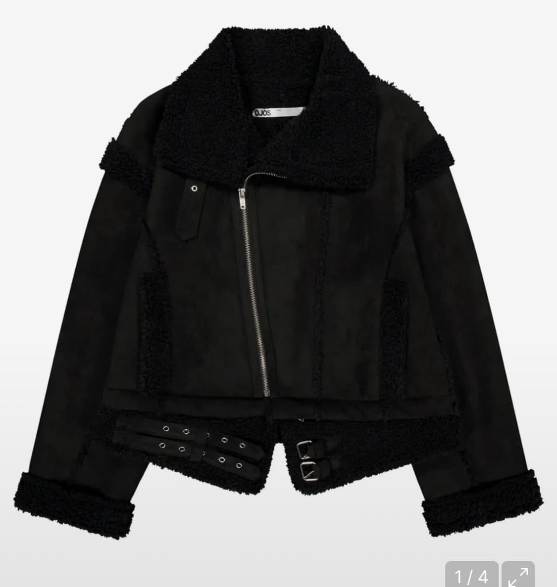 Detachable Fur Shearling Jacket / black 상품이미지1