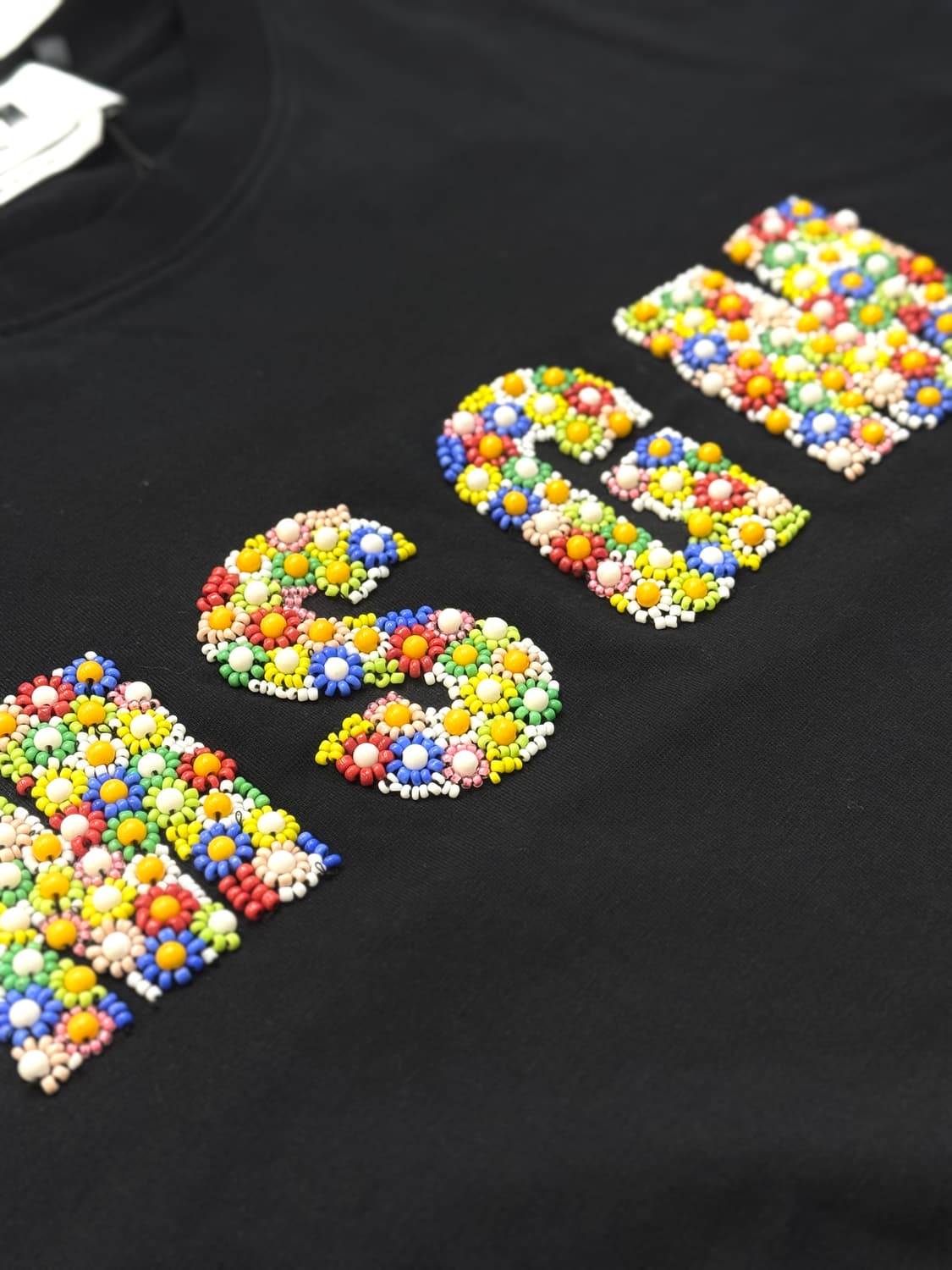 MSGM 비즈 로고 블랙컬러 반팔 티셔츠 상품이미지4