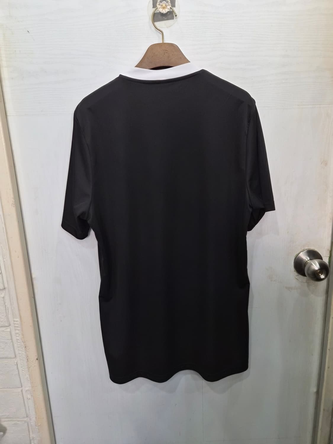 3XL,115 )) adidas 아디다스 브이넥 반팔티셔츠! 블랙&화이트 상품이미지4