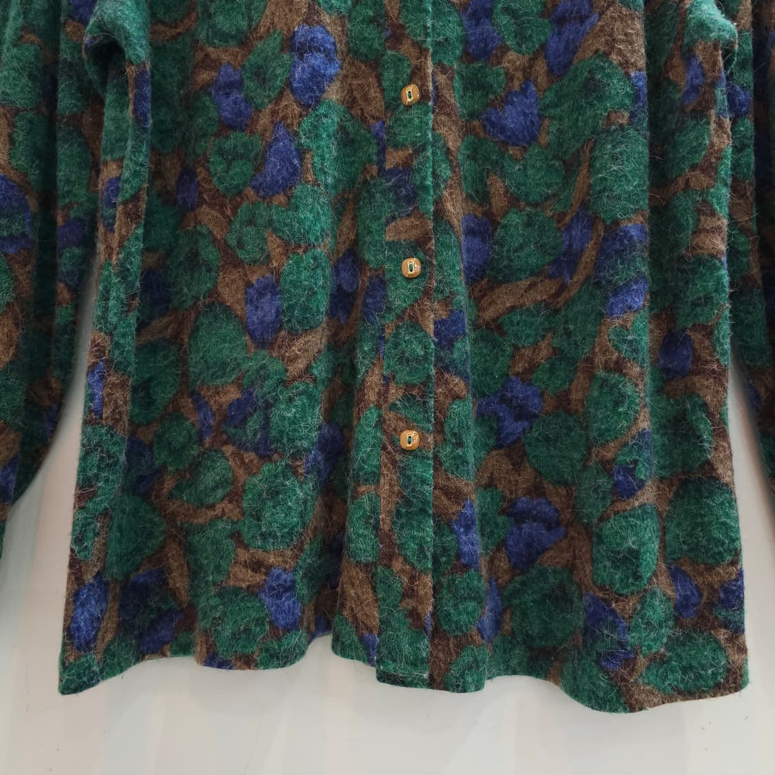 레트로 그린 플라워 울 보아셔츠 상품이미지7