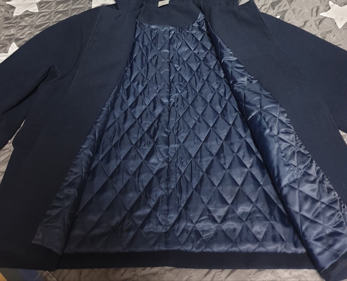 NINE TWO 안감누빔 토클 후드 미디코트 네이비 (F) 상품이미지4