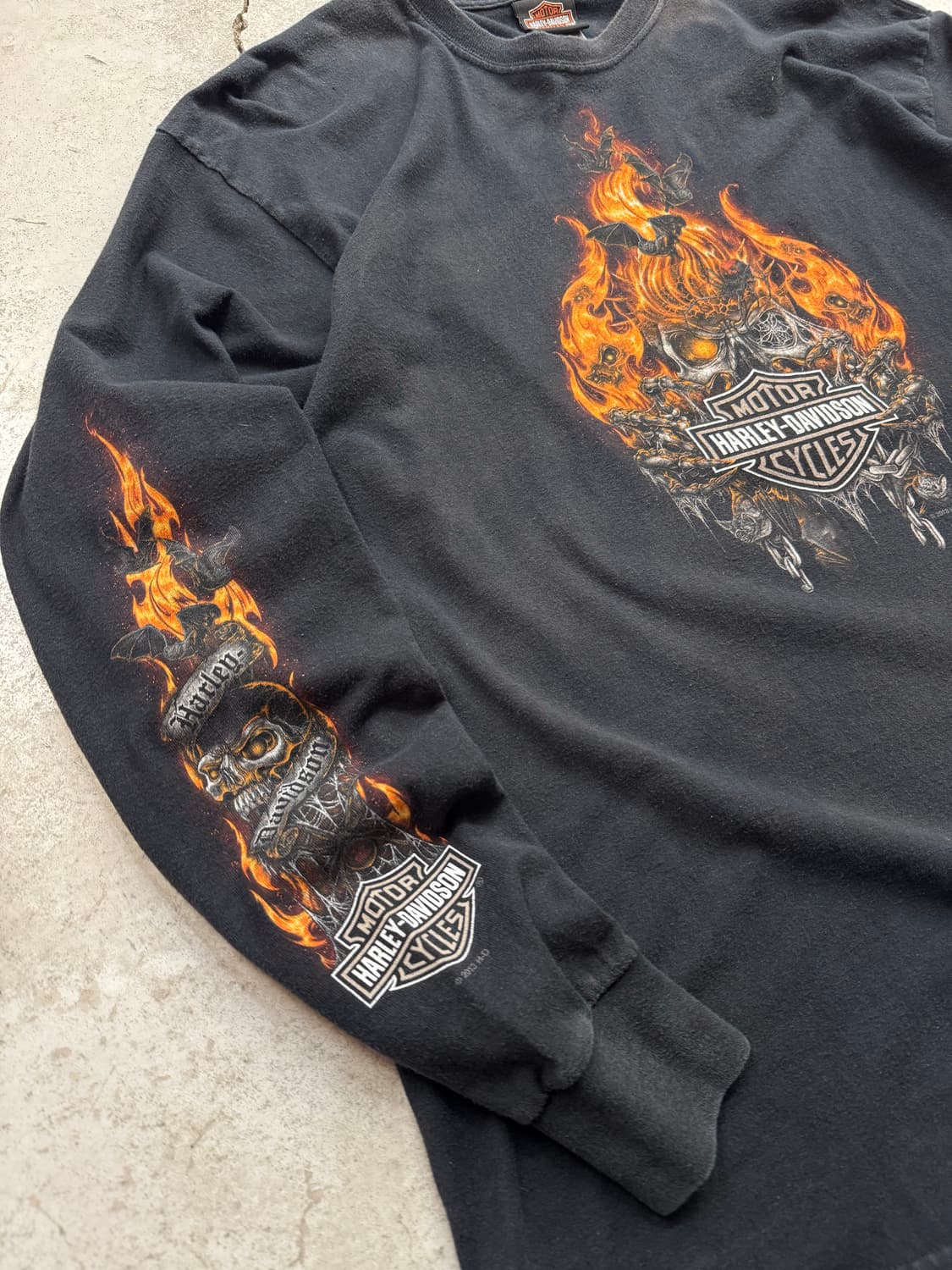 할리데이비슨 스컬 플레임 롱슬리브 상품이미지3