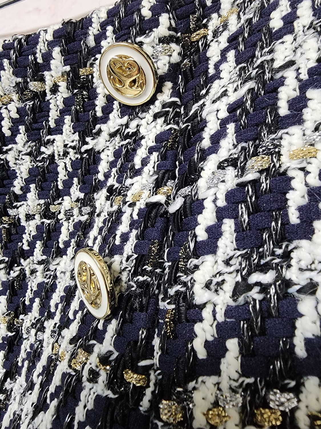 산드로 하운드투스 패턴 트위드 스커트 상품이미지6