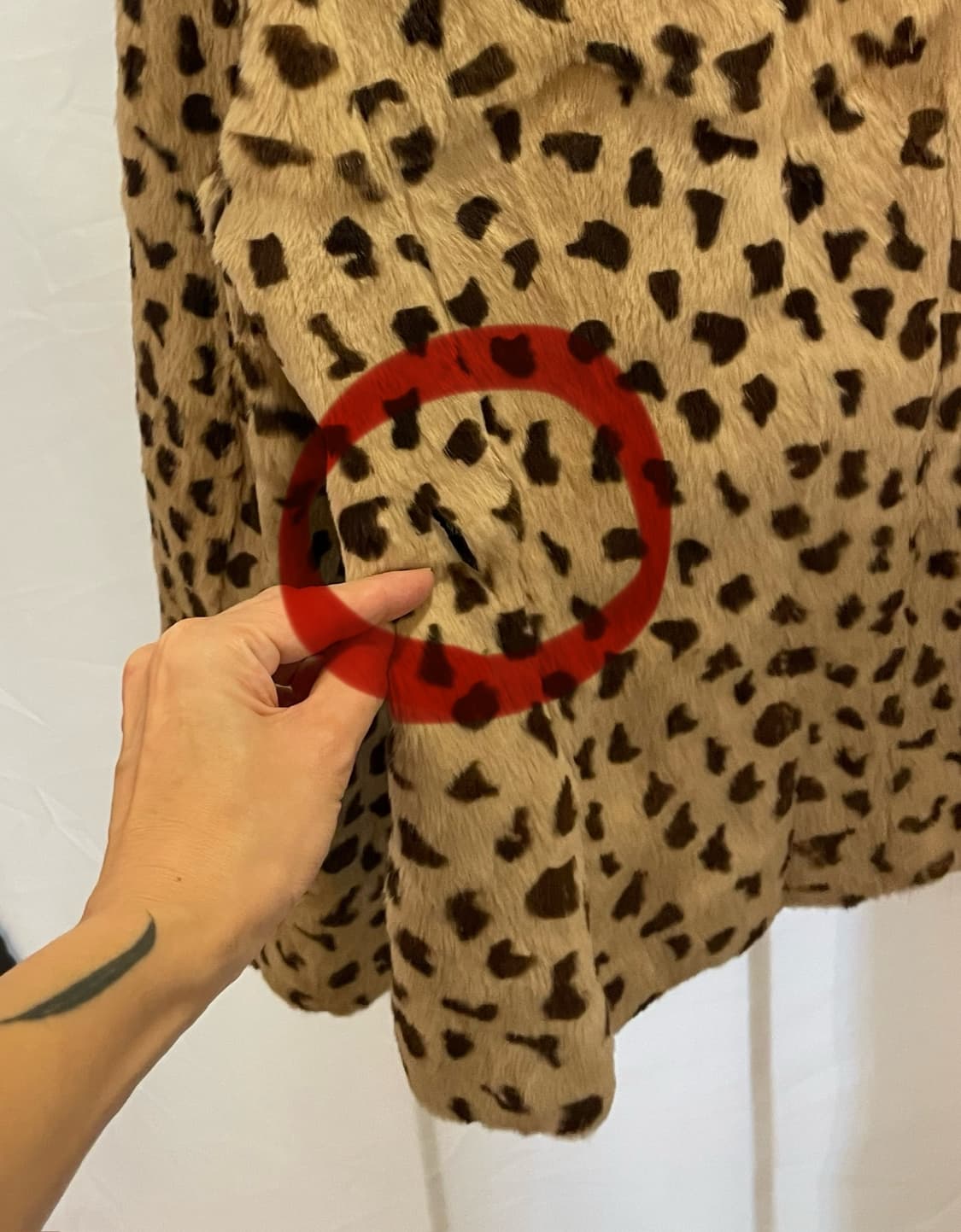 빈티지 페이크 퍼 호피 자켓 상품이미지5