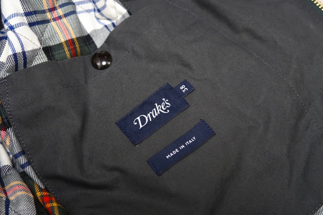 (38/새제품)드레익스 커버올 왁스 자켓 그린 상품이미지10