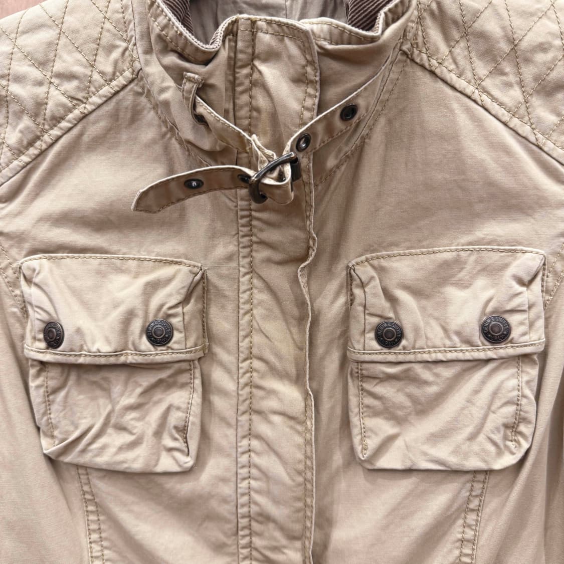 데님 앤 서플라이 사파리 필드 자켓 멀티포켓 디테일 밀리터리 베이지 상품이미지6