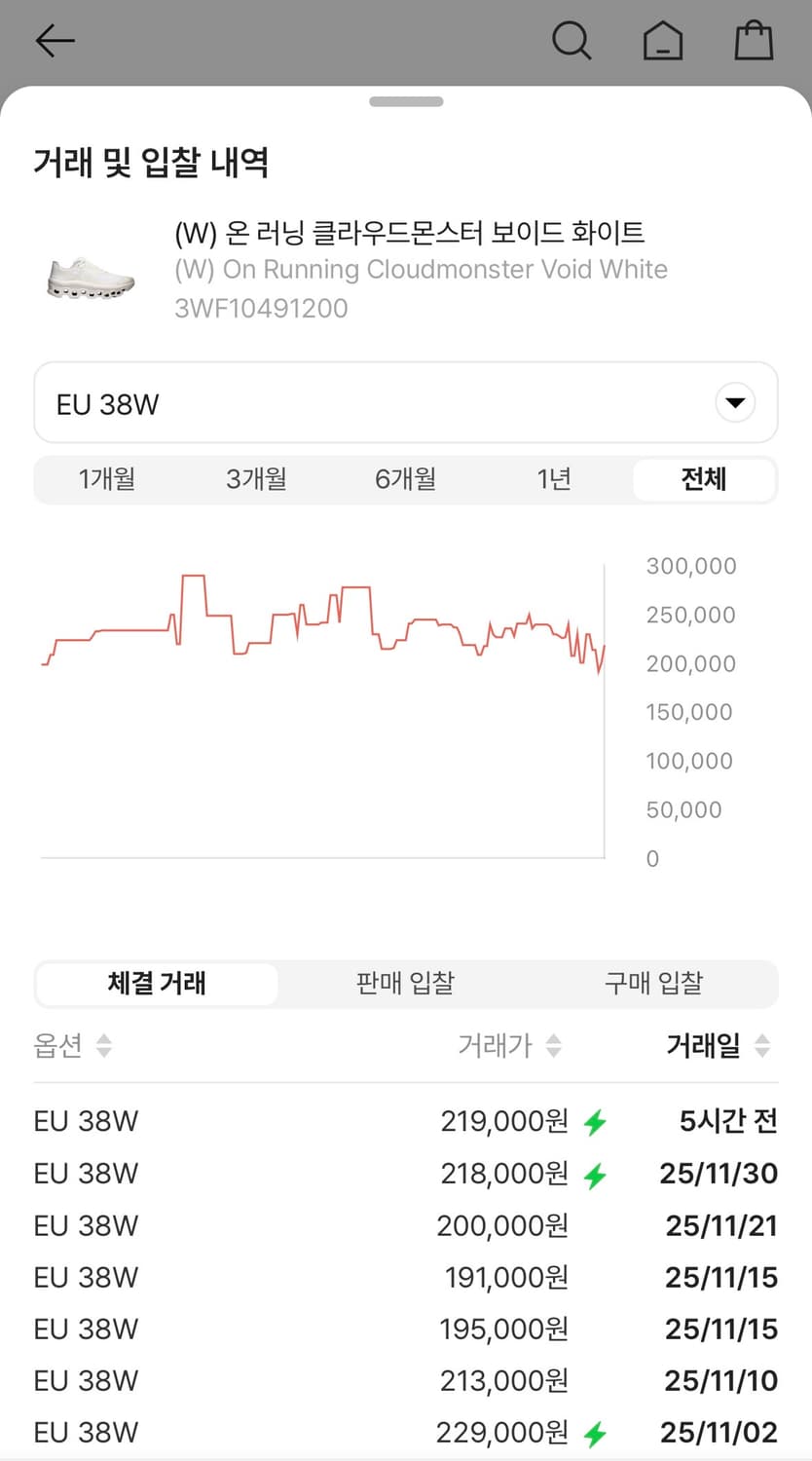 온러닝 클라우드 몬스터 보이드 화이트 (EU38, JP240) 상품이미지9