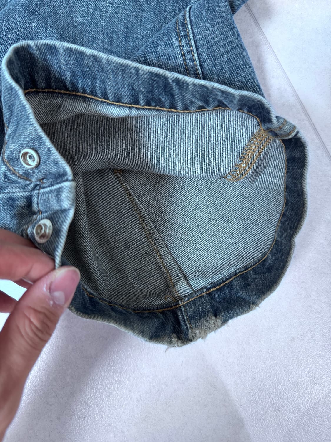 (중고/XL) etce 워시드 배기진 블루 XL 상품이미지4