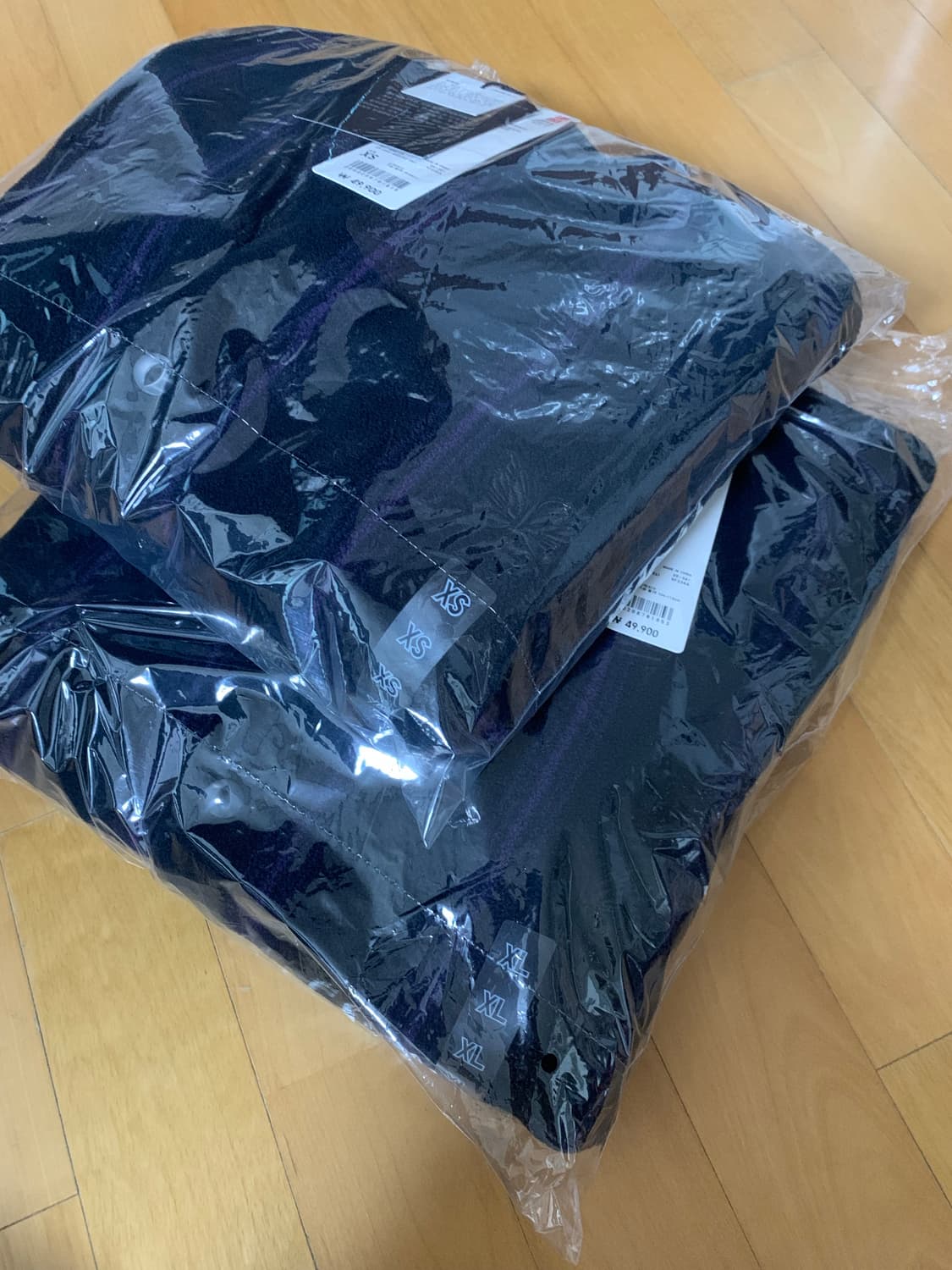 (XS)(XL)유니클로 니들스 후리스 가디건 스트라이프 블랙 상품이미지2