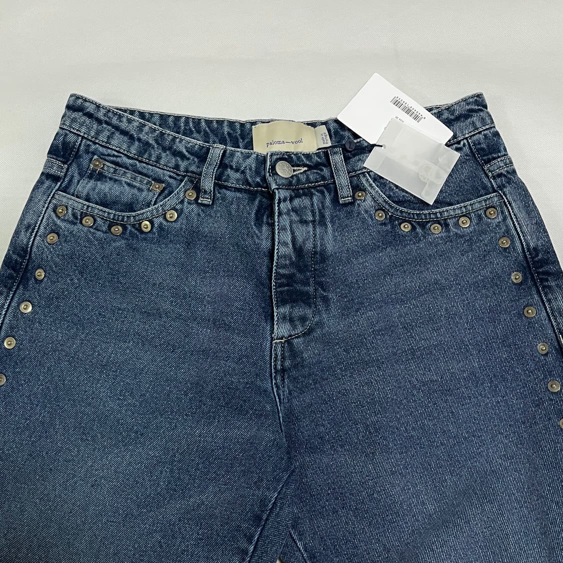 [34,36,38]팔로마울 Crowd 스터드 데님팬츠/블루 상품이미지4